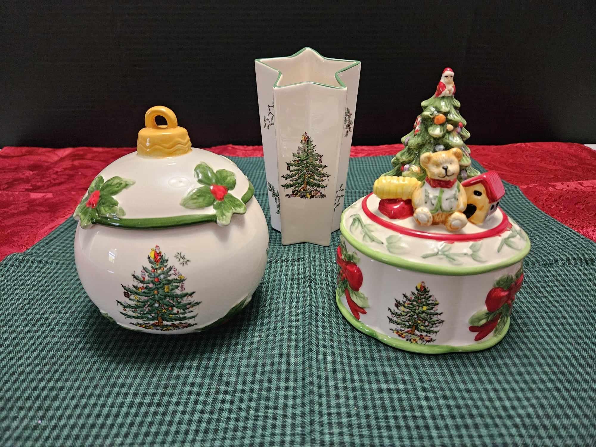 Spode Christmas Serving Dishes Christmas Tree Individual Casserole