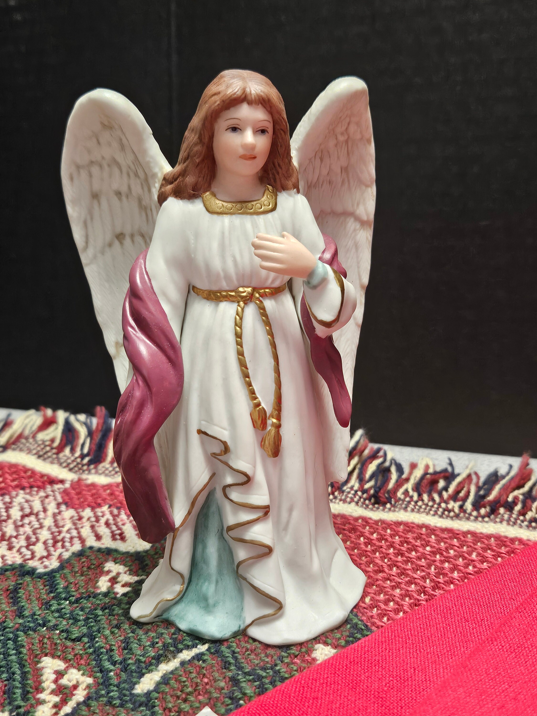 Christmas Accessories: Two-sided Table Runner, 2 Homco Angels and 6 NWT ...