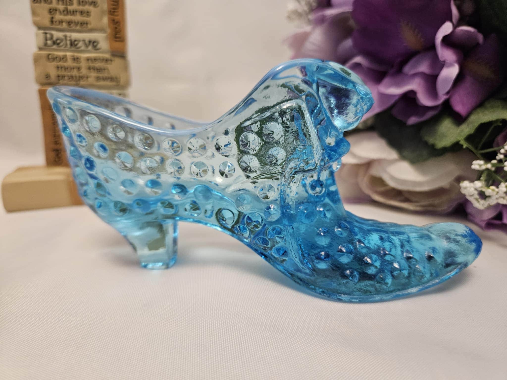 Fenton Glass Shoe Cat - Etsy