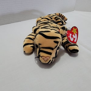 Beanie Baby - Rare & Retired with Errors, Stripes the Tiger, Handmade with P.E. Pellets