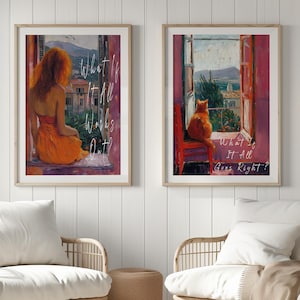 Impression Et si tout se passait bien, affiche Et si tout se passait bien, décoration inspirée de Matisse, art motivant, art mural affirmation positive
