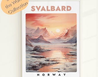 Svalbard Norway Travel Poster: Arctic Home Decor (Digital Download)
