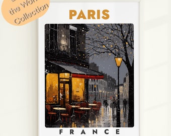 Paris Poster, Paris Print, France Travel Gift, Paris Travel Gift, Paris Home Decor, Paris Wall Art, Paris Cafe Print, Paris Cafe Poster
