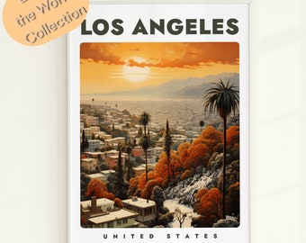 Los Angeles Travel Poster: California Wall Art Print (Digital Download)
