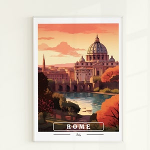 Rome Italy Poster: Cityscape Travel Wall Art (Digital Download)
