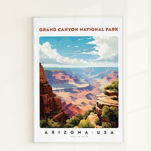 Grand Canyon Druck, Grand Canyon Poster, Arizona Reisedruck, Arizona Malerei, Vereinigten Staaten National Park Poster, USA Druck