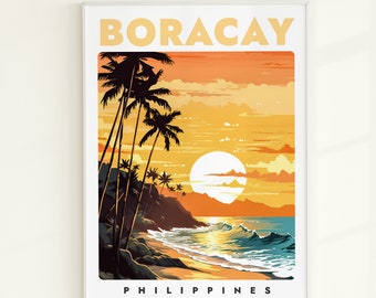 Boracay Philippines Travel Poster: Asia Home Decor Art (Digital Download)