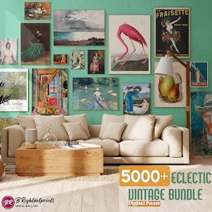 5000 Eclectic Mega Bundle Wall Art, Gallery Print Set, Printable Eclectic Poster, Vintage Bundle Home Decor, Paintings of Famous Painters
