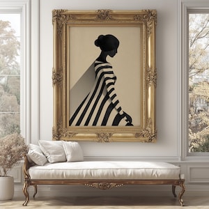 Black Woman Prints, African American Poster, Black People Artwork, Minimalist Home Decor, African Woman Ethnic Culture Digital Wall Art