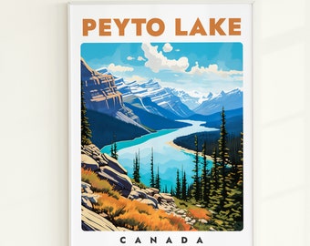 絵画 Canada Lake Louise Lake Louise Watercolor Painting, Lake Louise Poster, Banff