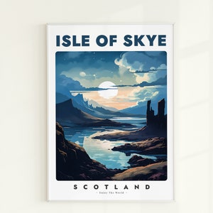 Isle of Skye Print, Isle of Skye Poster, Isle of Skye Wall Art, Scotland Painting, Europe City Poster, Scotland Travel Poster, Wall Art Gift