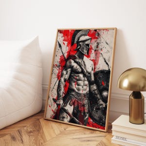 Gladiator Sword Print, Digital Roman Commander, Greek Warrior Poster, Digital Gladiator Poster, Historical Wall Art, Printable Gladiator Art