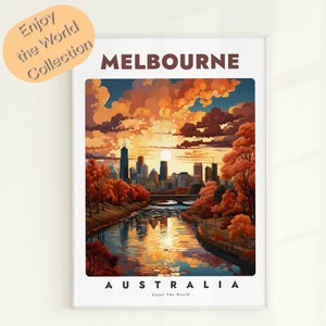 Melbourne Print, Melbourne Poster, Prints of Australia, Melbourne  Wall Art, Melbourne Travel Gift, Australia Poster, Melbourne Home Decor