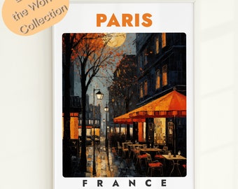 Paris Poster, Paris Print, France Travel Gift, Paris Travel Gift, Paris Home Decor, Paris Wall Art, Paris Cafe Print, Paris Cafe Poster