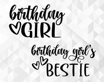 Birthday Girl SVG and Birthday Girl&#39;s Beasts SVG, Birthday Shirt Svg, Birthday Party Svg, Birthday Squad Svg, Cut Files, Cricut, Png, Svg