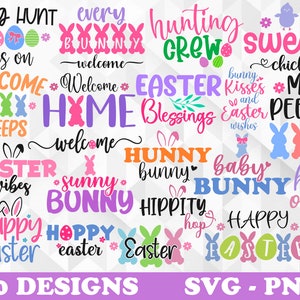 Easter SVG Bundle, Easter Svg, Spring Svg, Easter Design for Shirts, Easter Quotes, Easter Bundle Svg, Easter Cut Files, Cricut, Png, Svg