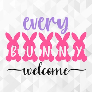 Chaque bunny welcome svg, Easter svg, Spring svg, Bunnys svg, chaque Bunny Welcome Cut Files, Cricut, png, svg