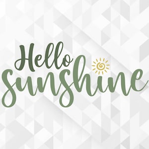 Hello Sunshine SVG, Spring Svg, Hello Spring Svg, Hello Sunshine Cut Files, Cricut, Png, Svg