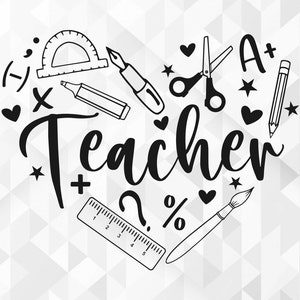Profesor SVG, Camiseta escolar Svg, Profesor Vibes Svg, Escuela Svg, Profesor Vida Svg, Regreso a la escuela Svg, Archivos de corte de profesor, Cricut, Png, Svg
