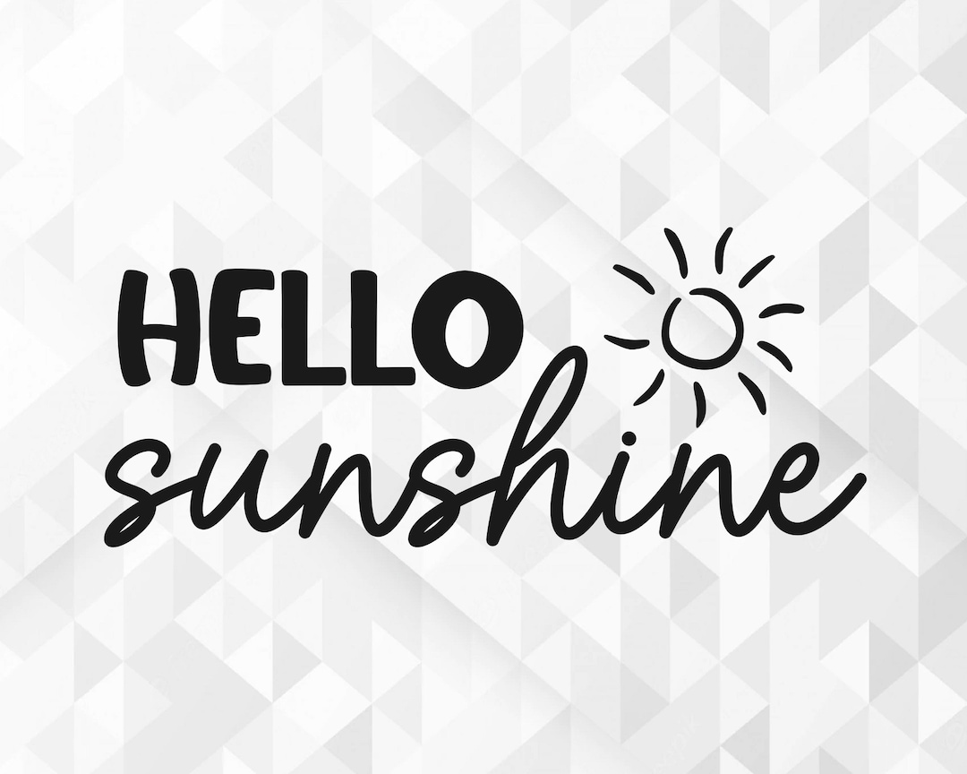 Hello Spring Sunshine Hello Sunshine SVG, Spring Svg, Easter Svg, Hello Spring Svg, Happy ...