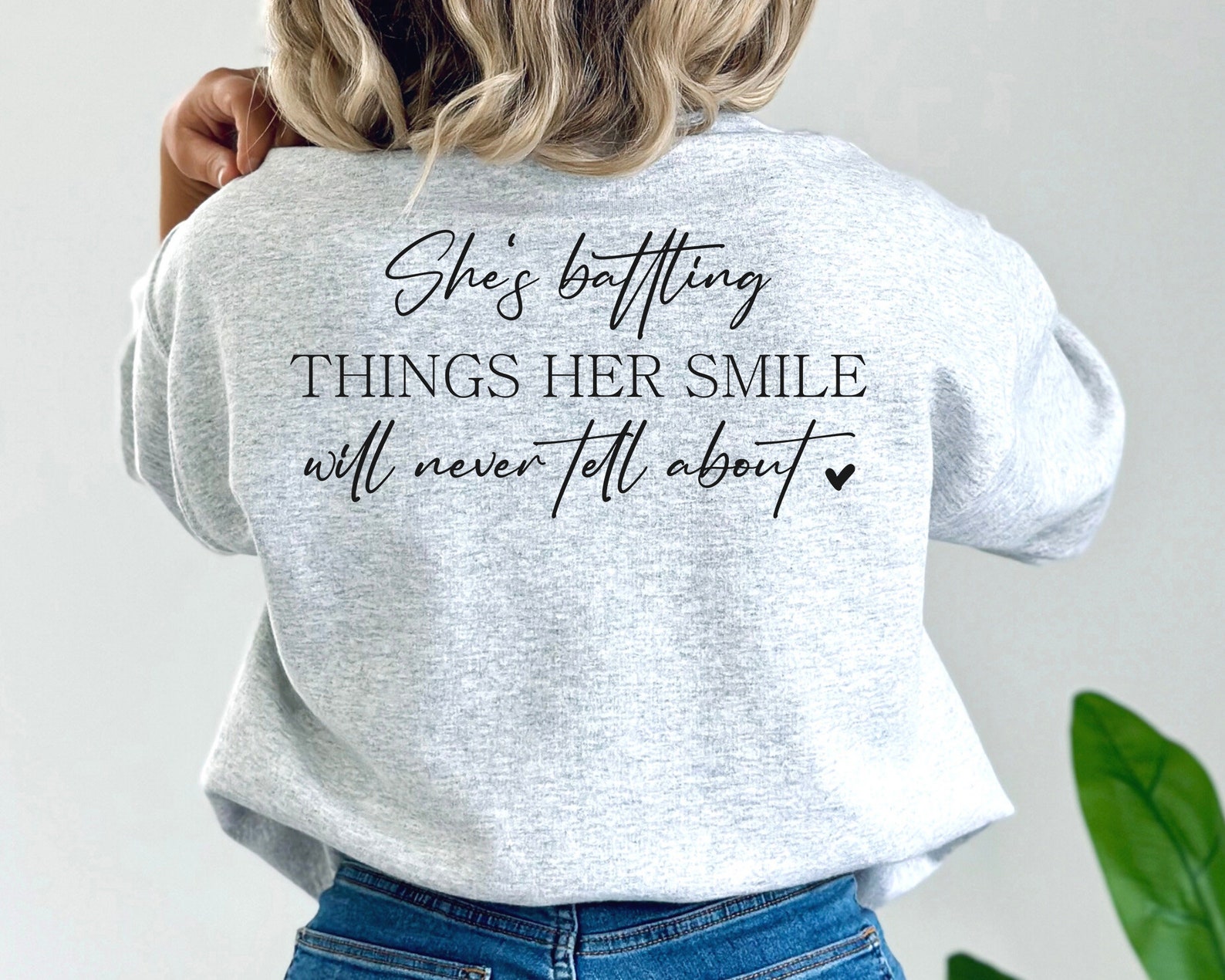 She's Battling Things Her Smile SVG, Inspirational Svg, She is Strong