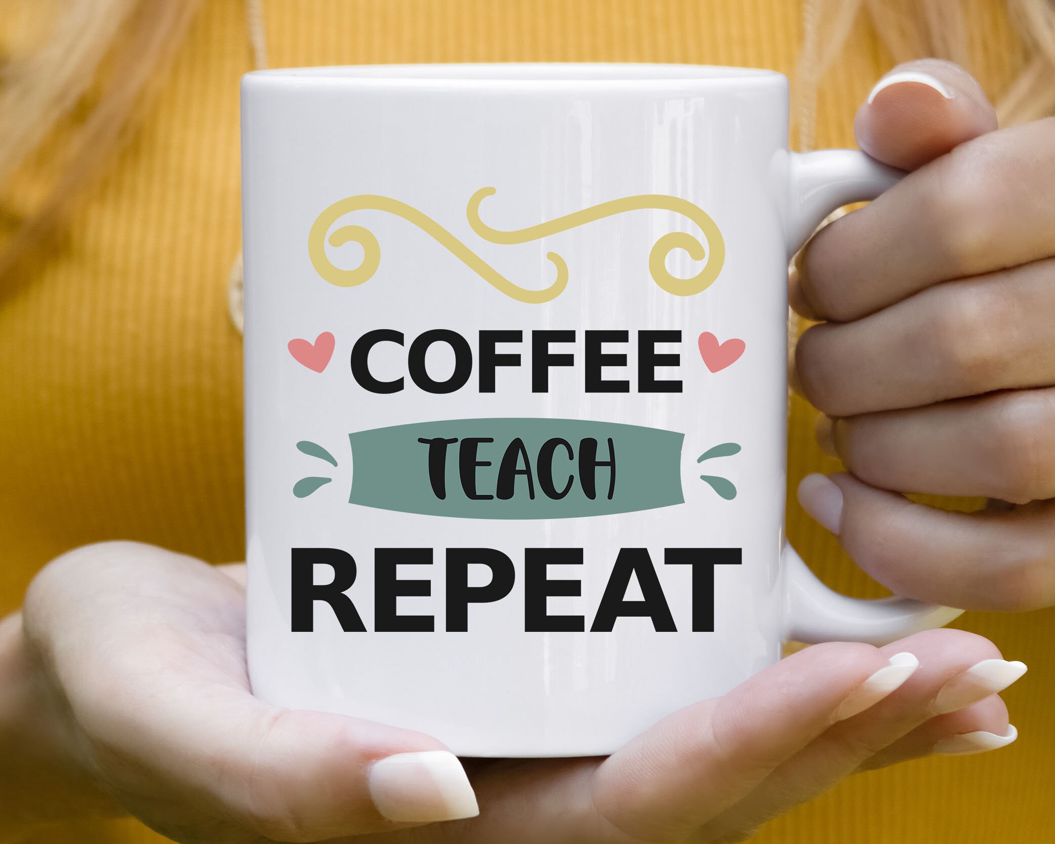 Coffee Teach Repeat SVG School Shirt Svg Teacher Vibes Svg - Etsy