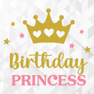 Geburtstagsprinzessin SVG, Geburtstag Shirt Svg, Geburtstagsfeier Svg, Geburtstagskind Svg, Königin Svg, Geburtstagsprinzessin geschnitten Dateien, Cricut, Png, Svg