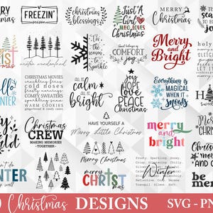Kerst SVG bundel, winter SVG, Merry Christmas SVG, kerstshirt SVG, vakantie SVG, kersttijd SVG, gesneden bestanden, Cricut, PNG, SVG
