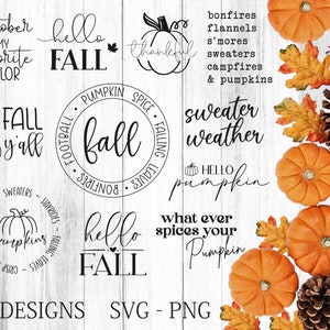 Pacchetto SVG autunnale, Pacchetto t-shirt autunnale Svg, Disegni autunnali per camicie Svg, Detti autunnali Svg, Divertente camicia autunnale Svg, File tagliati, Cricut, Png, Svg