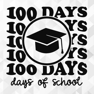 100 Days of School SVG, 100 Days Shirt Svg, School Svg, 100 Days Brighter Svg, Back To School Svg, Cut Files, Cricut, Png, Svg