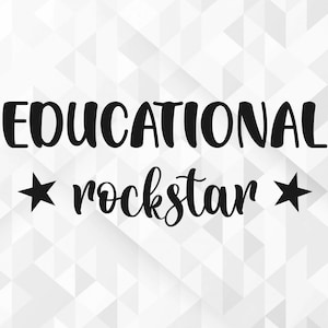 Pädagogische Rockstar SVG, Schule Shirt Svg, Schule Svg, Lehrer Svg, zurück zur Schule Svg, pädagogische Rockstar geschnitten Dateien, Cricut, Png, Svg