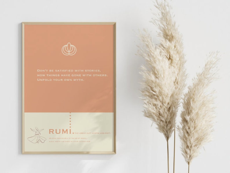 Rumi Quote Rumi Saying Rumi Wall Art Rumi Poster Motivational Quote Print Downloadable Prints Printable Art Prints Online Printable Art image 1