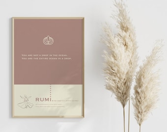 Rumi Zitat Rumi Spruch Rumi Wandkunst Rumi Poster motivierend Zitat Druck Herunterladbare Drucke Druckbare Kunstdrucke Online druckbare Kunst