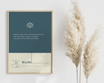 Rumi Zitat Rumi Spruch Rumi Wandkunst Rumi Poster motivierend Zitat Druck Herunterladbare Drucke Druckbare Kunstdrucke Online druckbare Kunst