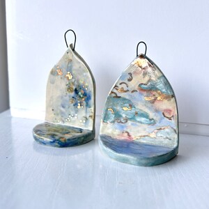 SMALL HANGING SHRINE for Miniatures / Ceramic Wall Shelf for decor / Display / Altar / Sacred Space