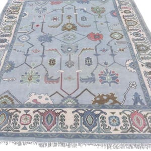 Cadet Hand-Knotted New Zealand Wool Area Rug | Traditional Indian Design |Any size|Soft Pile Living Room, Bedroom, Entryway Decor 8×12
