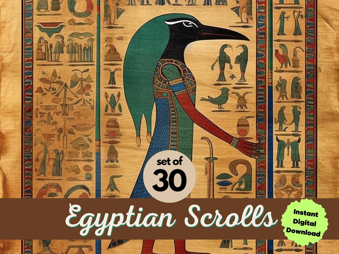 High-resolution Printable Ancient Egyptian Scrolls Collection - Papyrus ...