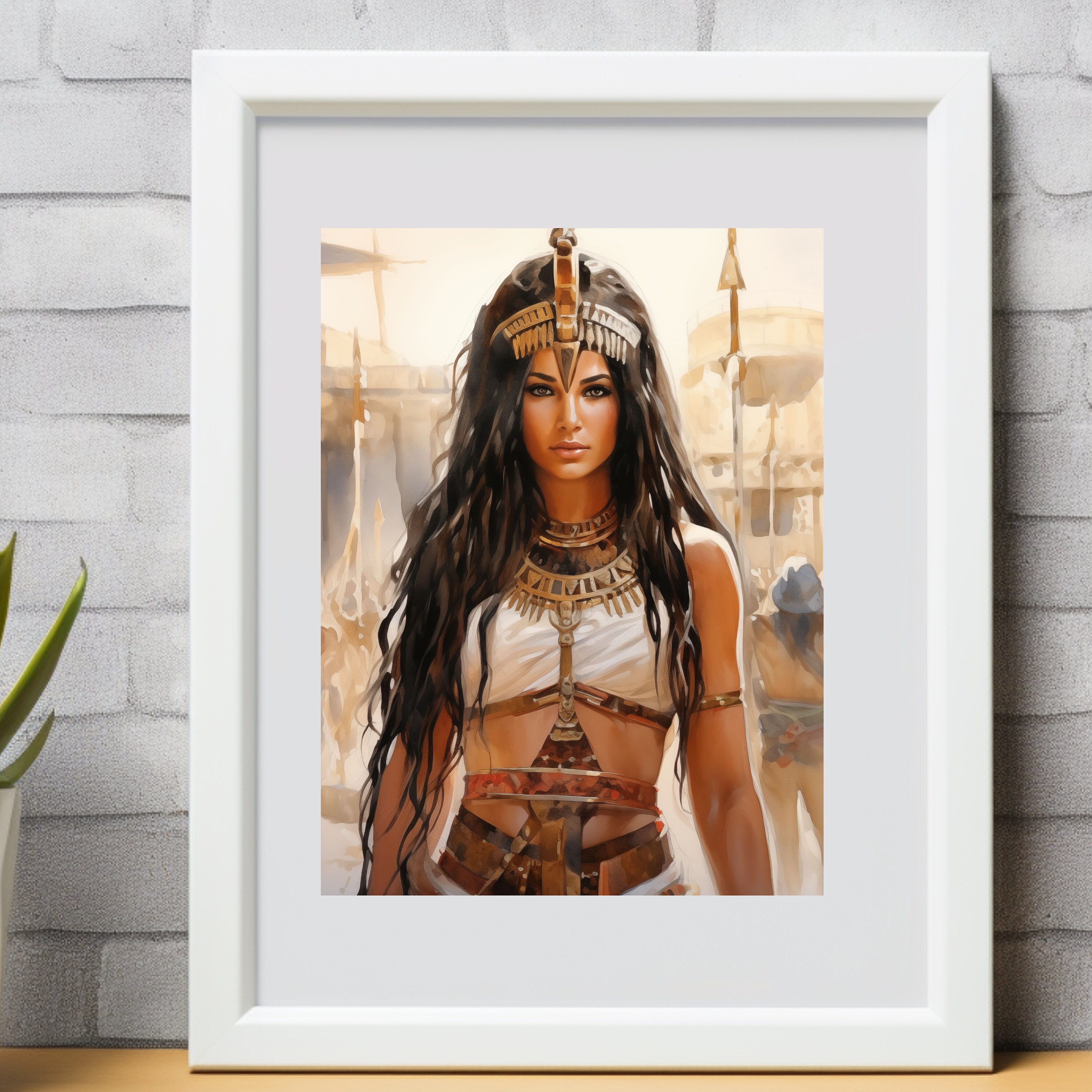 11 ägyptische Frauen Porträts Gemälde, Aquarell Bündel, alte Ägypter, hochauflösende druckbare