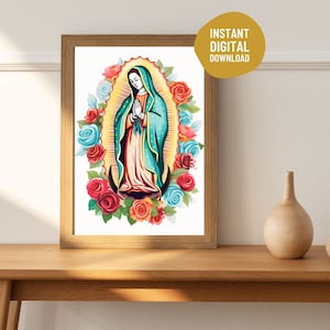 Virgen de Guadalupe, Unsere Liebe Frau von Guadalupe la Virgen de Guadalupe, Jungfrauenkunst aus Mexiko, moderne Neuinterpretation des ikonischen Tilma-Geschenks