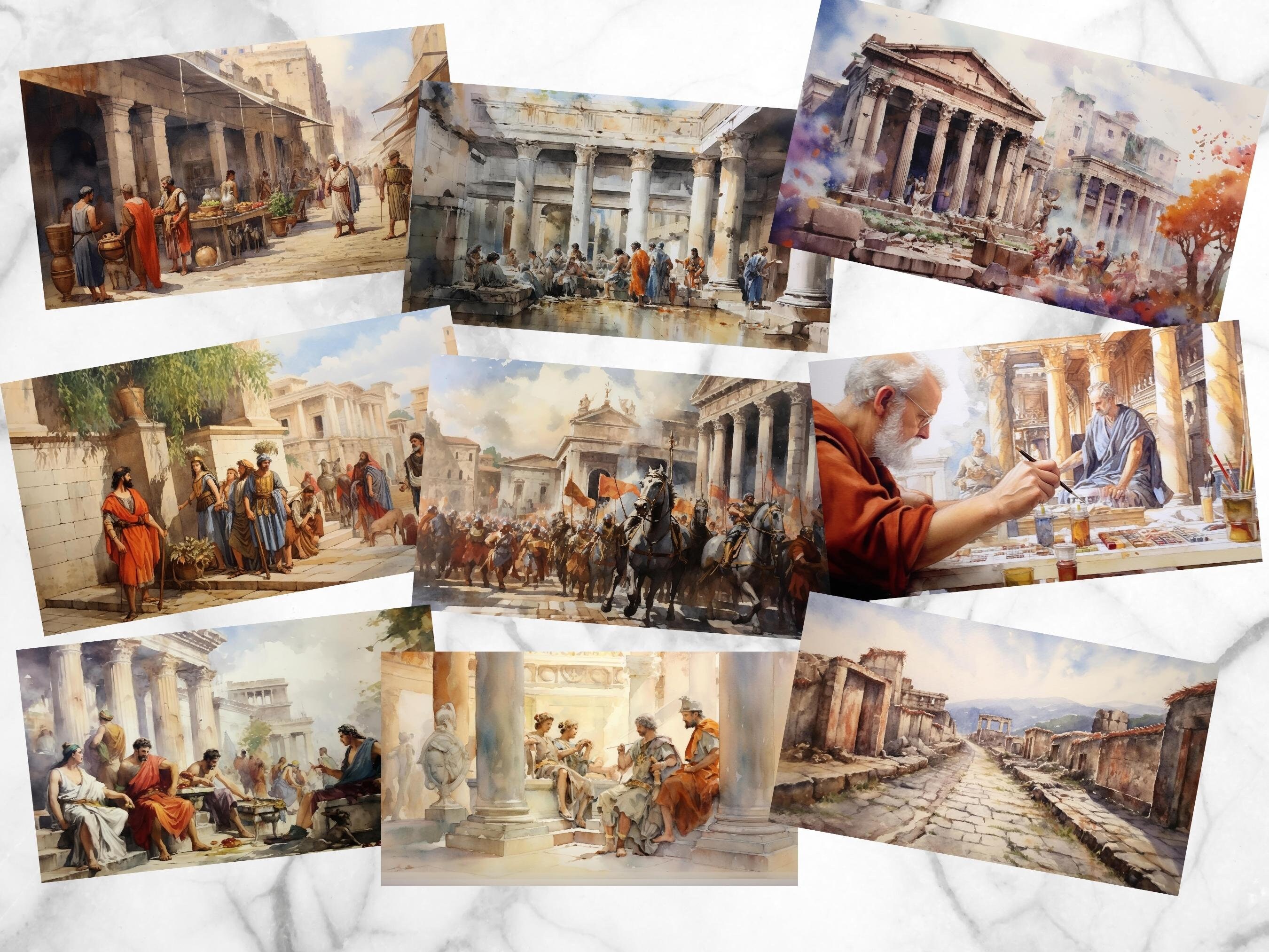 Ancient Rome High Resolution Set of 66 Unique Designs High-resolution ...