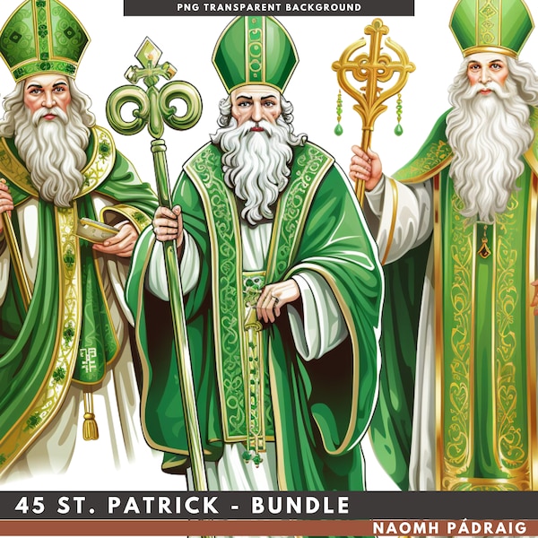 St. Patrick, 45 PNG Transparent Background Saint, Ireland, USA, Irish Green, Naomh Pádraig, Saint Patrick, Nigeria, Boston