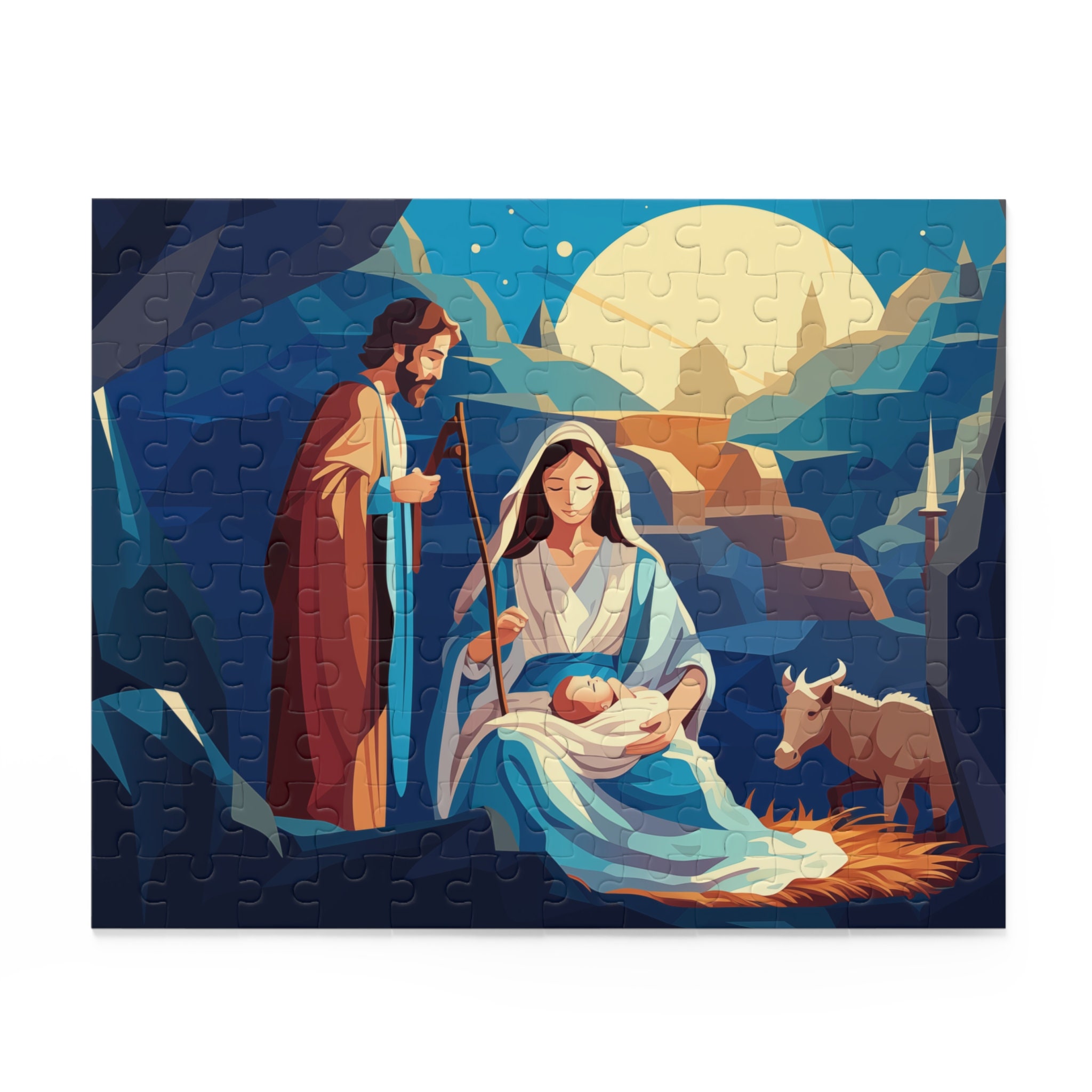 Nativity Scene Puzzle Christmas Children Gift Sacred Family - Etsy