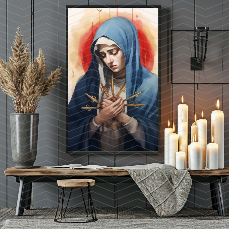 Our Lady of Sorrows Digital Painting | Devotion | Art Download ...