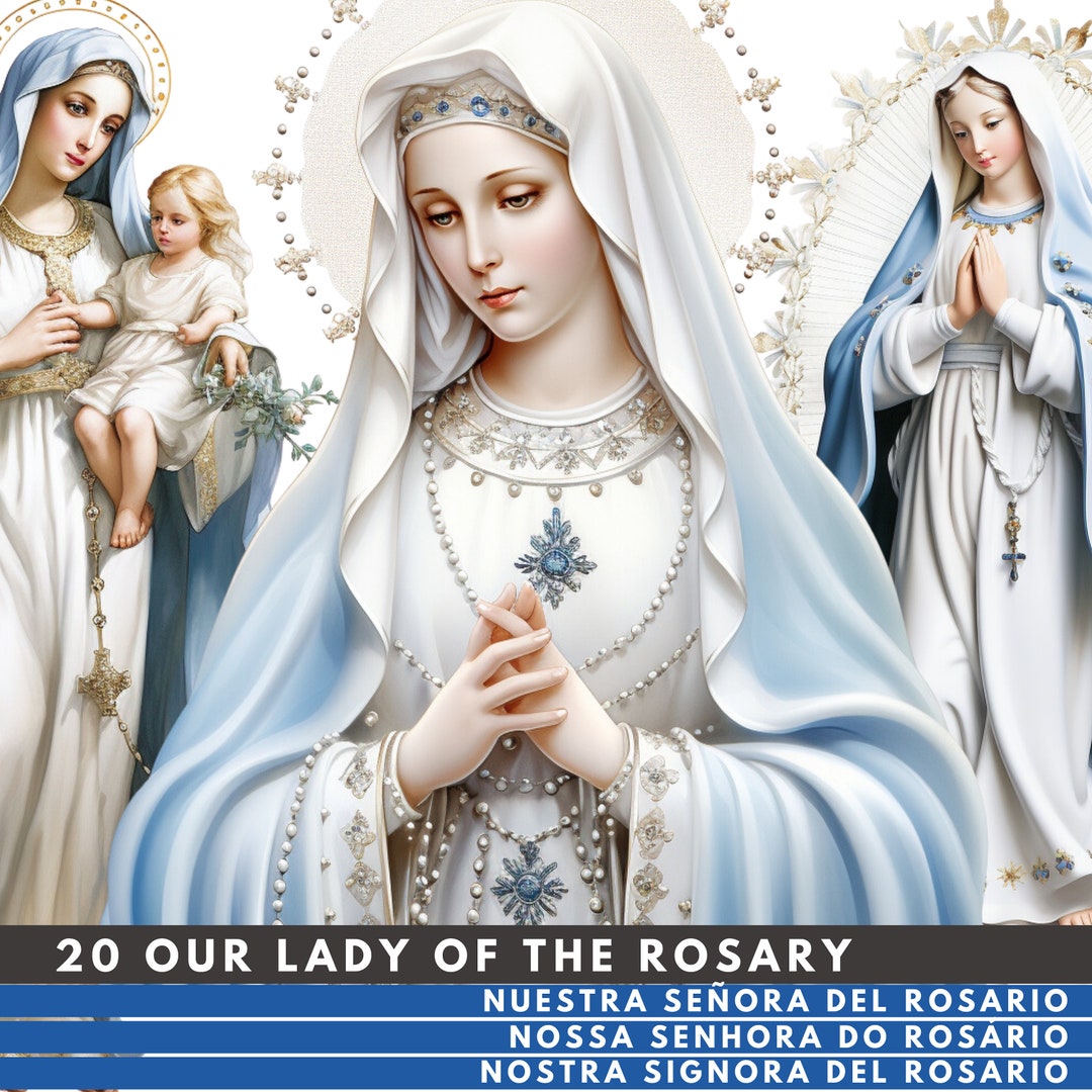 Our Lady of the Rosary, 20 Bundle Set PNG Transparent Background