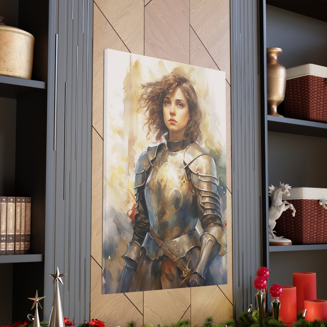 Joan of Arc: Faith-infused Wall Art, the Legacy of France's Heroine in Canvas Print Historical 