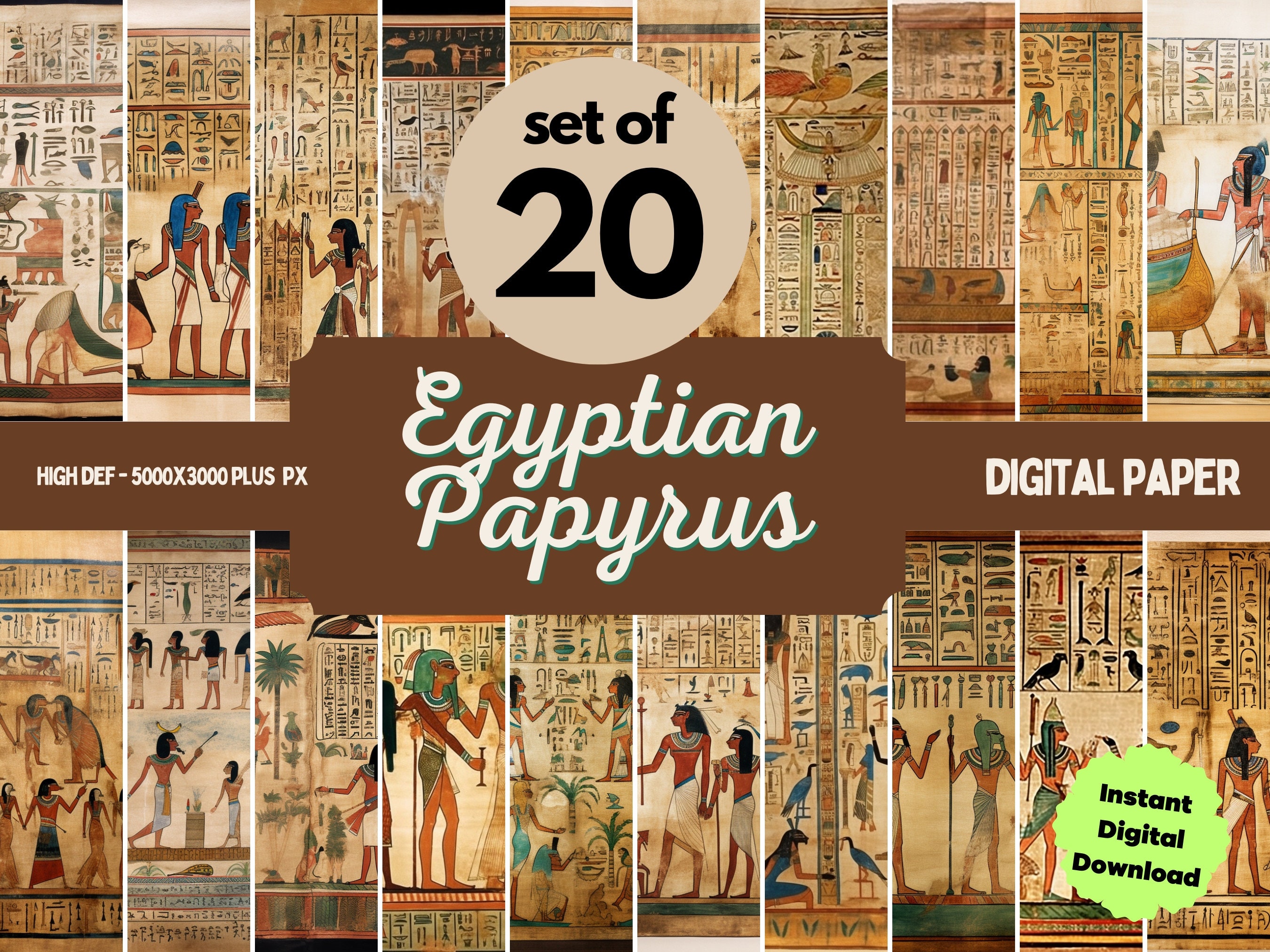 Egyptian Blank Papyrus Handmade Paper Sheets Set of 5-10-20