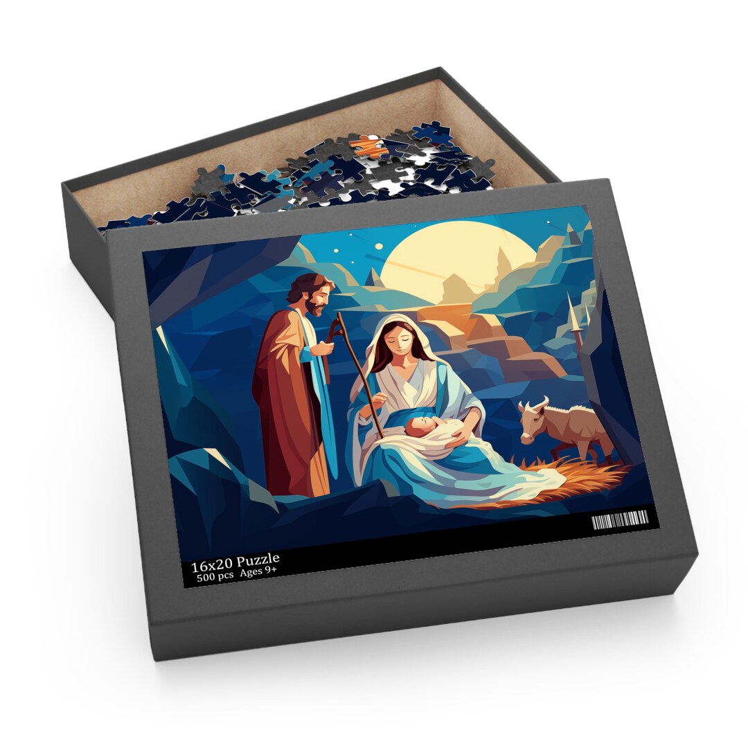 Nativity Scene Puzzle Christmas Children Gift Sacred Family - Etsy