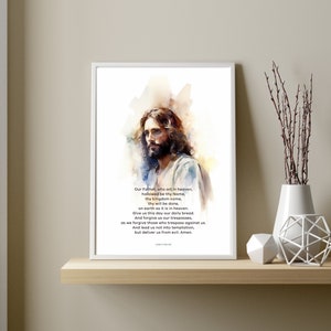 Lord&#39;s Prayer, Forgiveness, Daily Sustenance, Guidance, Lords Prayer, Our Father, forgive, temptation, Jesus Christ, God, printable download