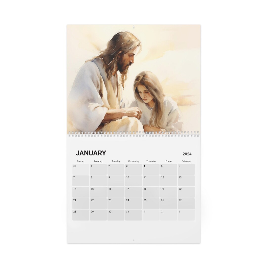 Jesus Christ Calendar 2024 Gift for Dad Gift for Mom Etsy UK Jesus Christ Calendar 2025 Uk