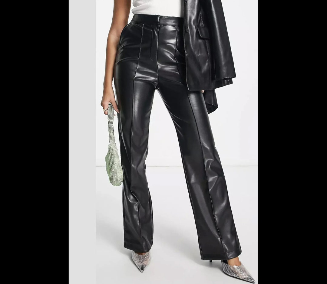 Pantalon Imitation Cuir - Occasion Très Bon état, Look Motard